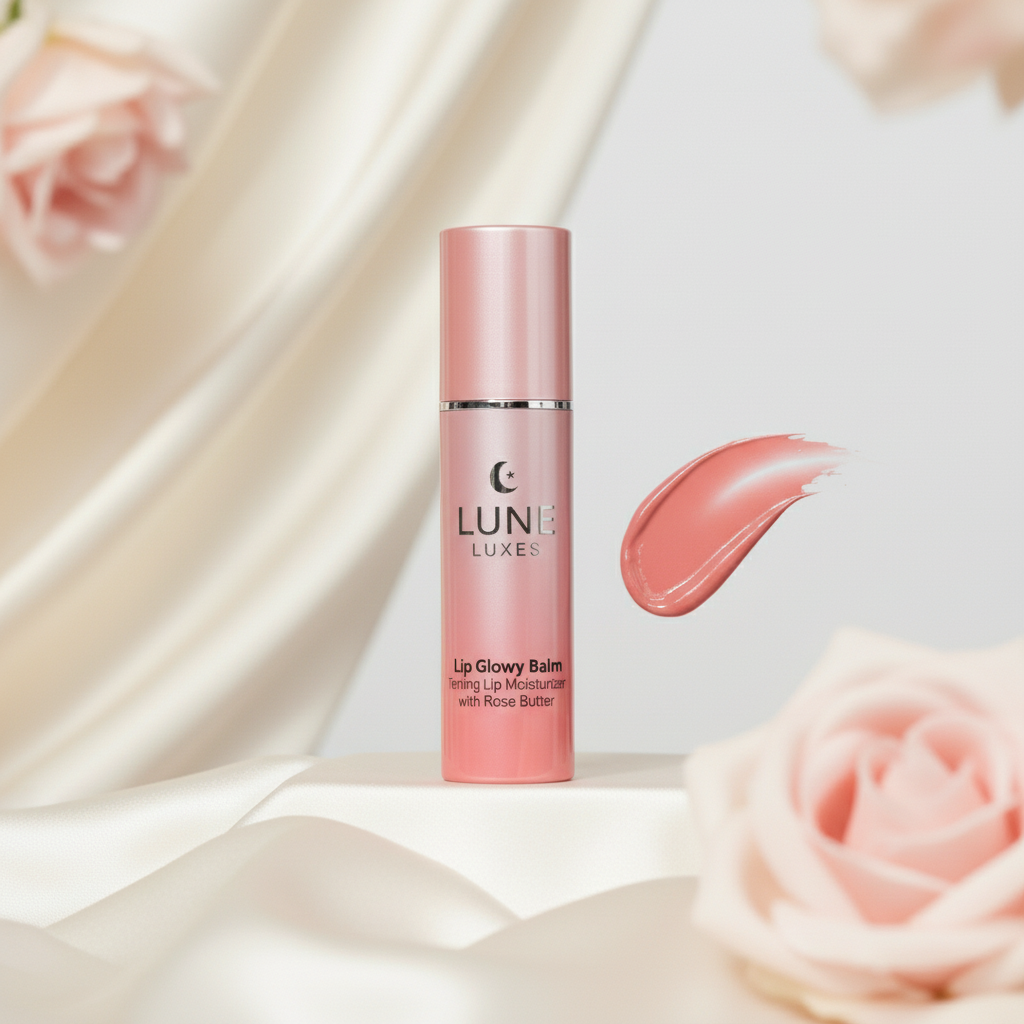 Lune Luxes Rose Butter Lip Glowy Balm